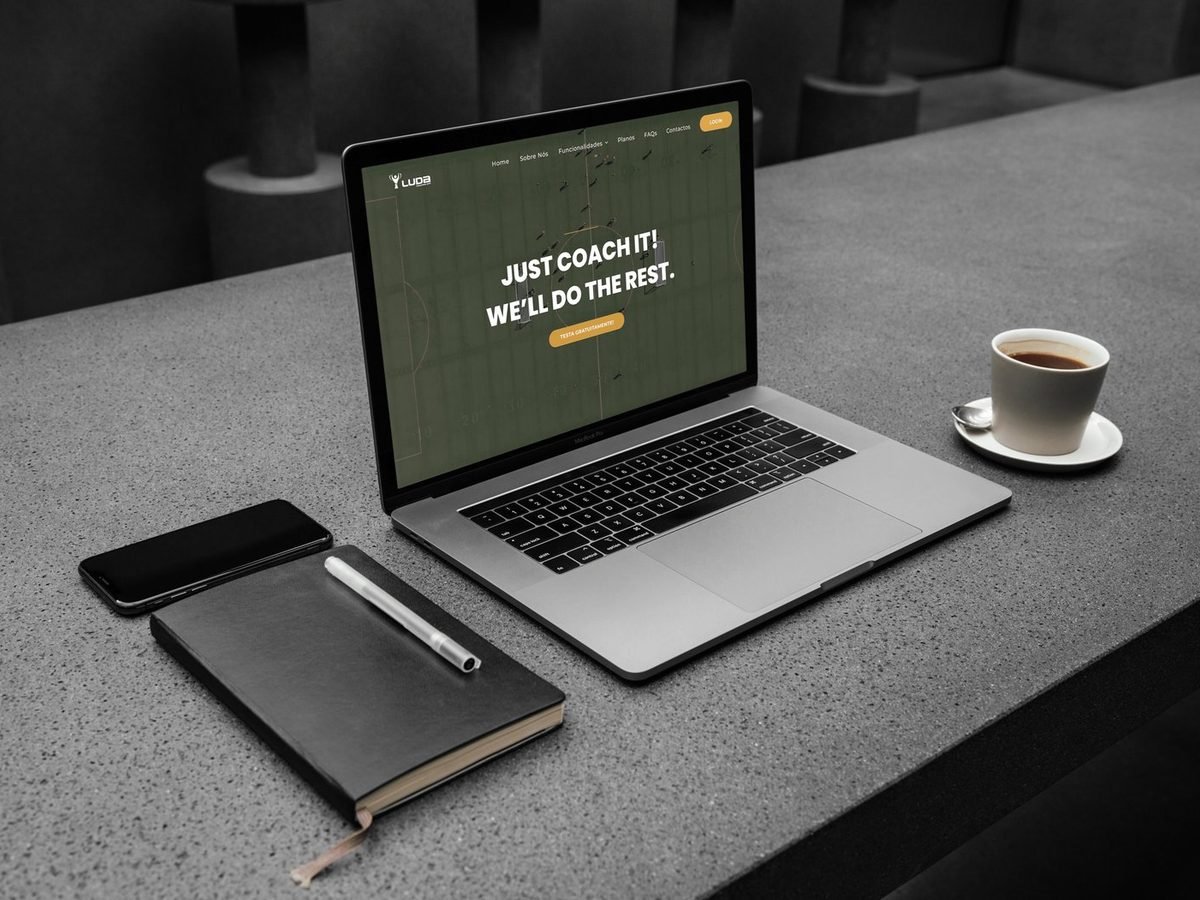 Website num portátil